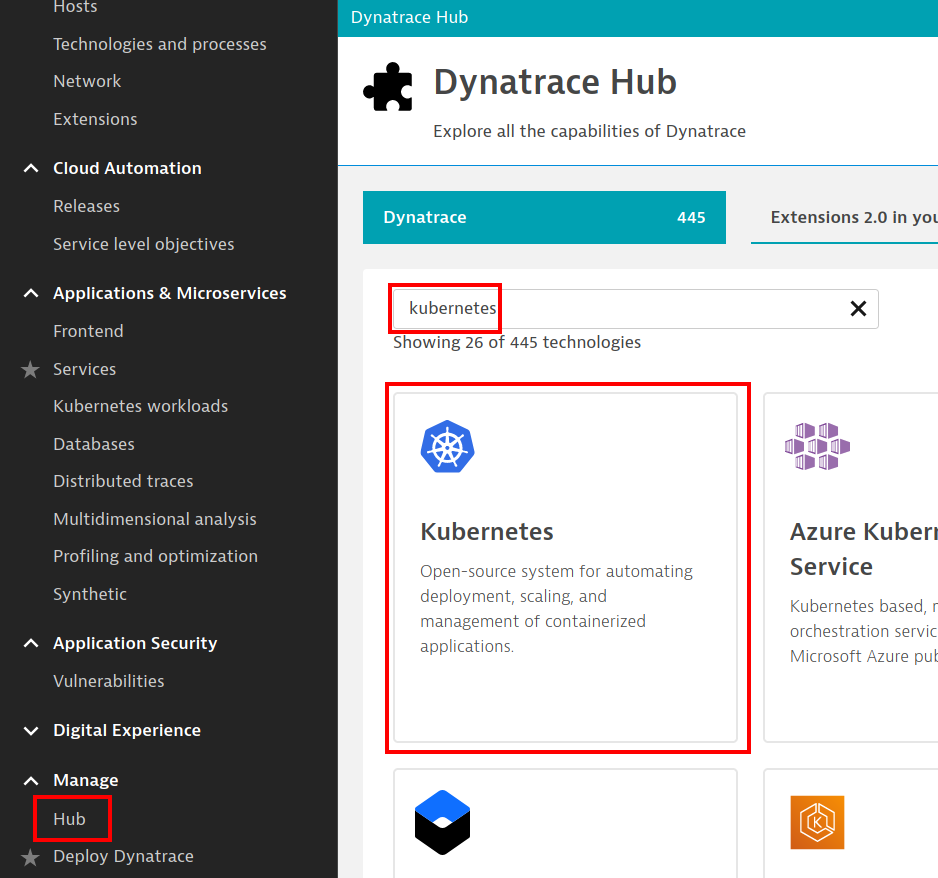 Dynatrace Hub